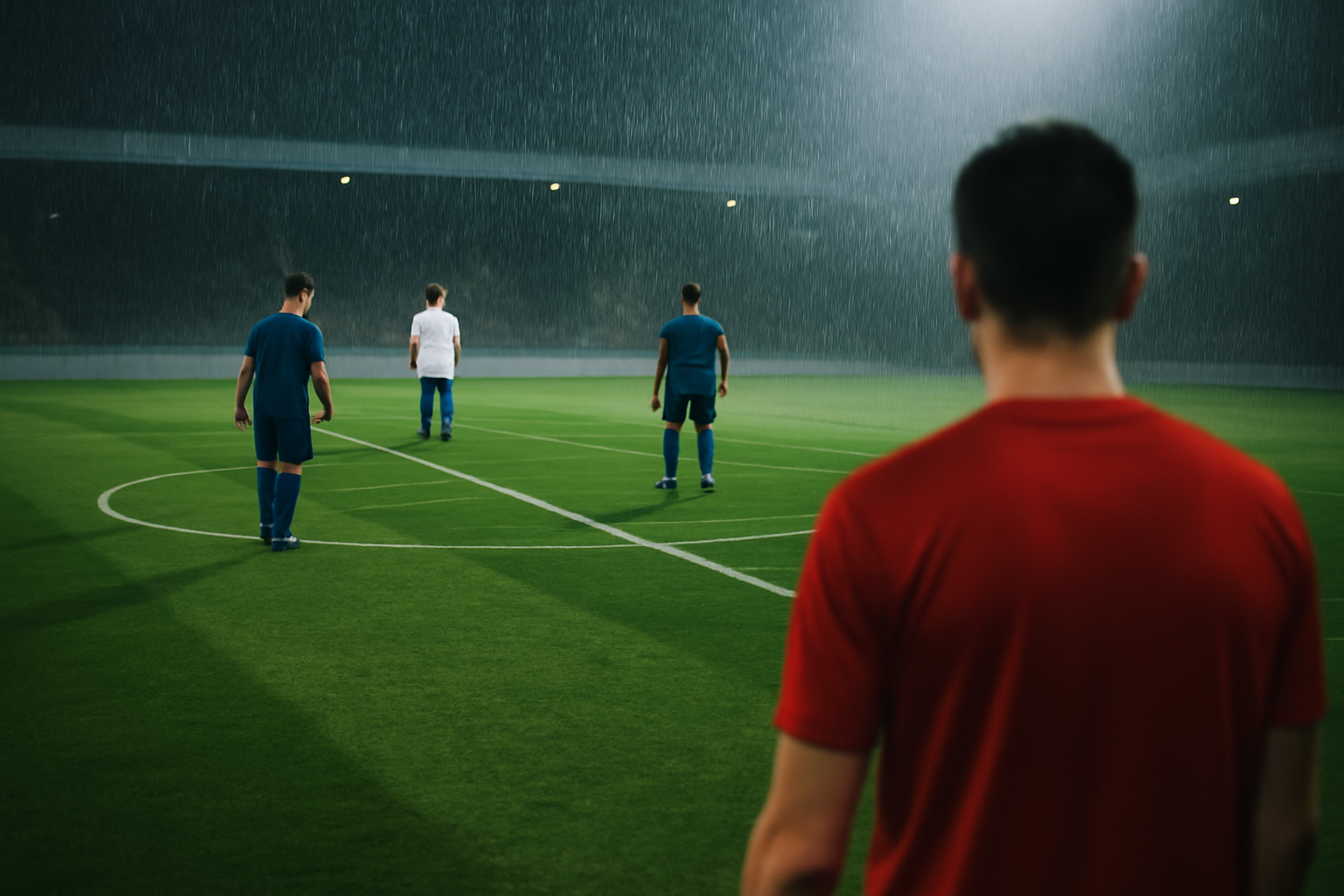 Illustration for Fulham walk off as Malaga slot penalty into empty net